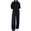 Women's 2025 Spring/Autumn Casual Slimming Sweatshirt Set with Stand-up Collar Design