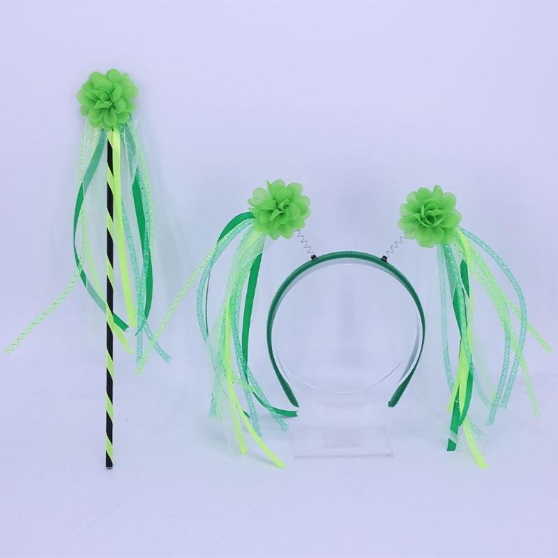 Green Tiaras/ Magic Wand Saint Patricks Day Headband Adult Carnivals Headband