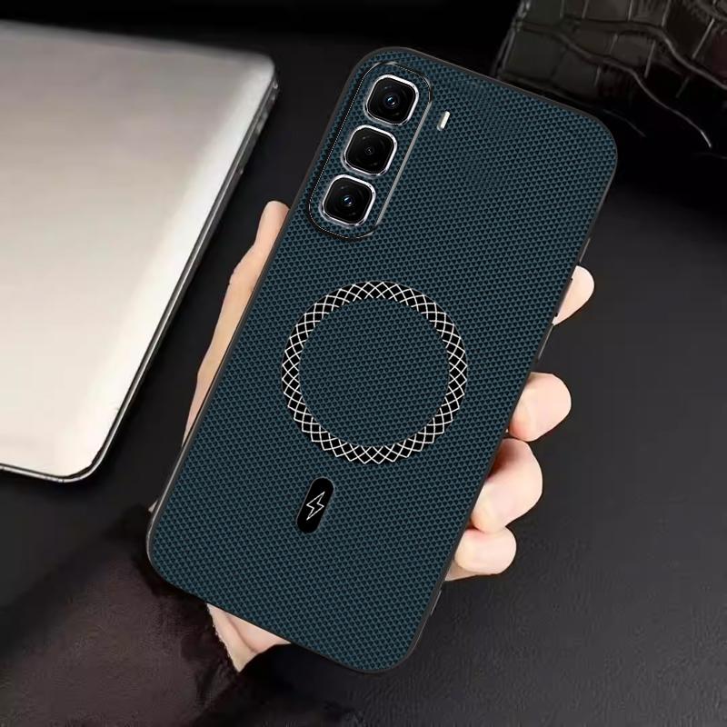 Biruiqu Infinix Hot 50 4G New Ultra-thin Magnetic Leather Shock-absorbing Protective Phone Case
