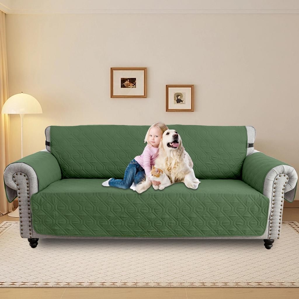 1/2/3/4 Seater  Elastic Strap Sofa Covers Waterproof Sofa Slipcovers  Non Slip Cover for Kids Pets Washable Sofa Protector