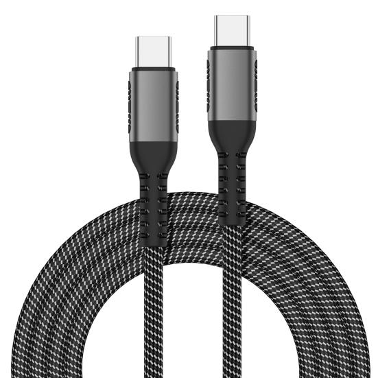 Data Cable 2-in-1 Fast Charging 5A PD 100W Type-C to Type-C Charging Cord for Laptop