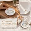 Gold Rim Monogram Letter Ring Dish A-Z Decorative Ring Holder Plate  Blogger's Recommendation