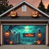 Outdoor Decoration Halloween Skeleton Event Banner Party Backdrop Wooden Fence Halloween Banner For Outdoor Decoration Festival