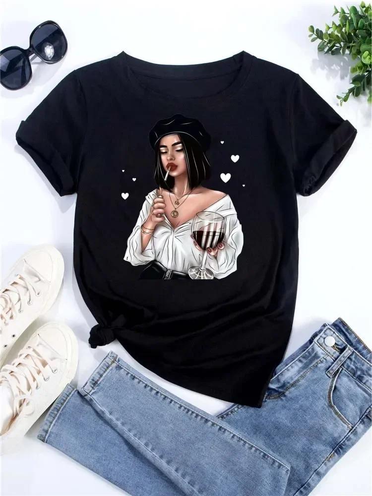 Women T-Shirt Harajuku Streetwear Short Sleeves Female Clothes Tops Tees Printed Female Tshirt Women Fashion Graphic