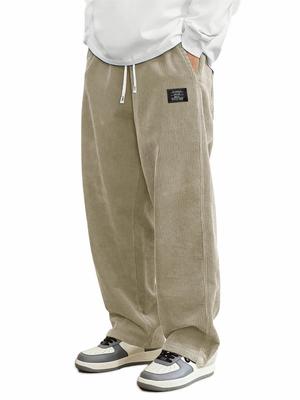 2025 Autumn European & American Loose Fit Comfortable Corduroy Men's Casual Sports Pants