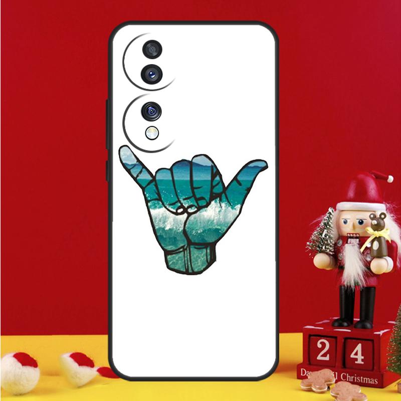 Shaka Surf Hang loose Case For Honor Magic V5 5 6 7 Pro Honor 50 70 90 200 400 Lite X7a X9b X9c X9a X8a X8b Cover