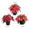 Christmas Artificial Poinsettia Plant Artificial Plants for Tabletop Home