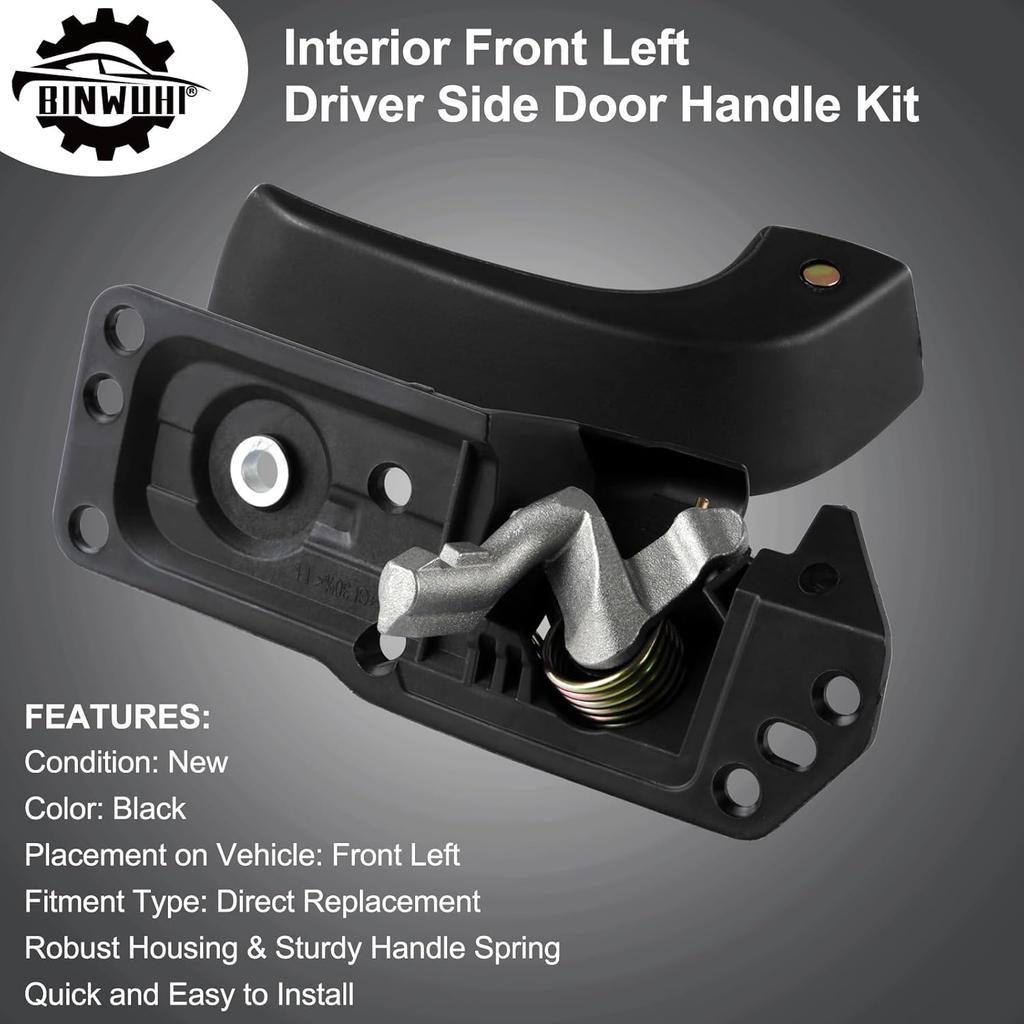 Interior Door Handle Front Left Driver Side Compatible With 2007-2014 Chevy Silverado Avalanche Suburban Tahoe GMC Sierra Cadillac Escalade ESV EXT