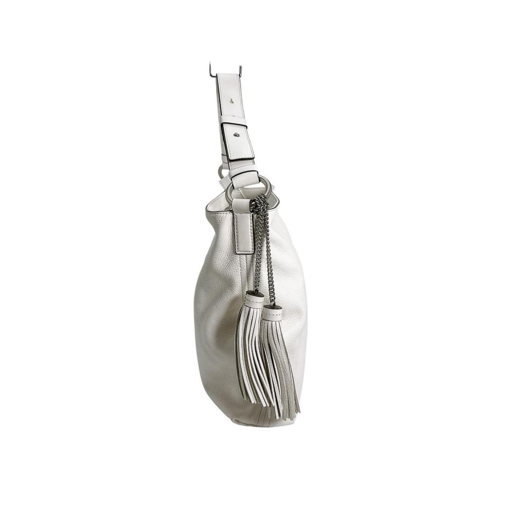 Michael Kors A4 Compatible With Tassel Charm Tote Bag Leather White Women Used
