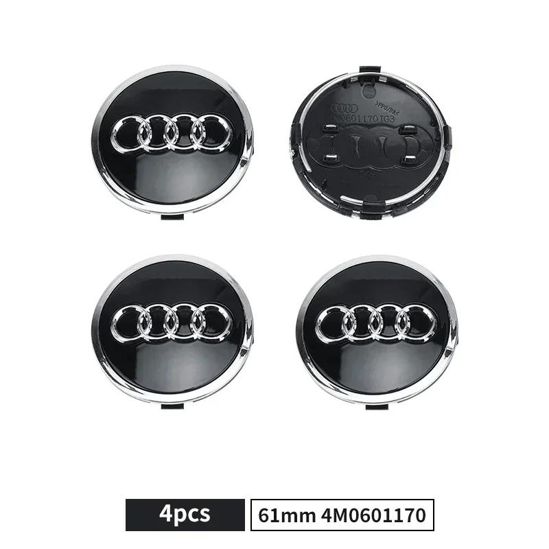 60/61/68/69mm Audi Car Wheel Center Cap Emblem Hub Covers Badge For Audi A8 A5 A6 C5 C6 C7 A7 A3 A4 B5 B6 B7 B8 B9 Q3 Q5 Q7 TT