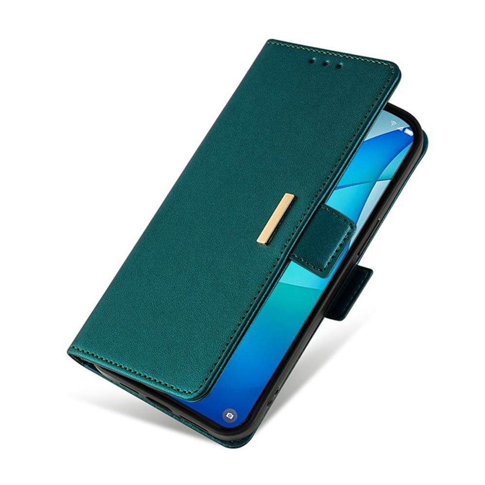 For Oppo Reno14 F 5G Case RFID Blocking Wallet PU Leather Phone Cover with Wrist Strap