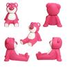 Suport adorabil pentru telefon cu urs de desene animate, culoare roz, suport stabil, suport pentru telefon mobil, ornament de decorare pentru birou