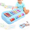Pianinko dla niemowląt 8 tonów Dziecięcy ksylofon Muzyczny Edukacyjny Nauka Dzieci Instrumenty MuzyczneNiebieski