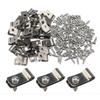 100 PCS Stainless Stee Cable Clips R-Shaped Wire Shelf Clips Trailer Wire Clips  Fencing