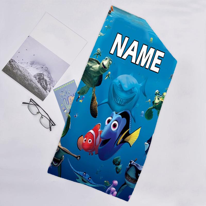 1pc Nemo2 Beach Towel with Custom Name, Beach/Swimming/Bath/Picnic/Camping Towel, Suitable for Seaside Beaches