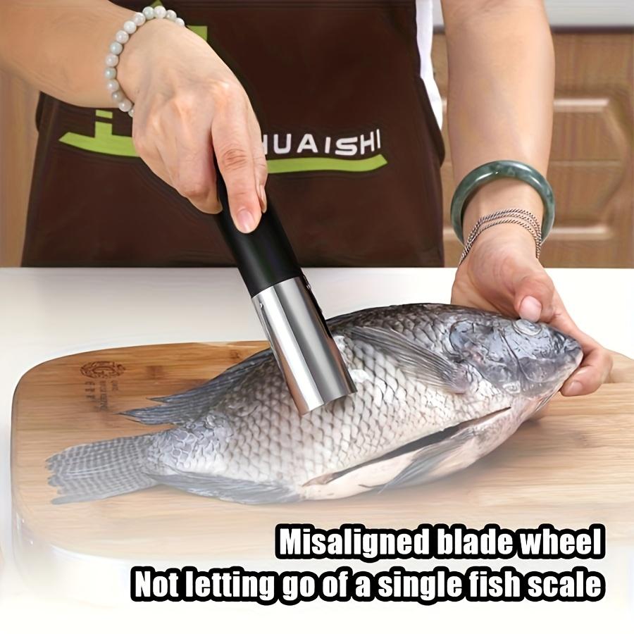 Portable Electric Fish Scale Remover,Stainless Steel,USB Rechargeable, Efficient Fish Scale Remover, Suitable for Seafood, Kitchen Essential