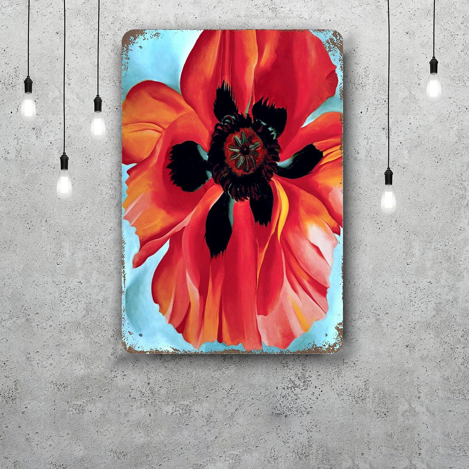 

georgia okeeffe Retro Vintage Tin Sign Poster Decorative Plaque Metal Plate Wall Decor 20x30cm（7.8x11.8inch）