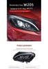 Compatible with 15-21 Mercedes-Benz C-Class W205 High-End LED Projector Headlights with DRL and Turn Signals
