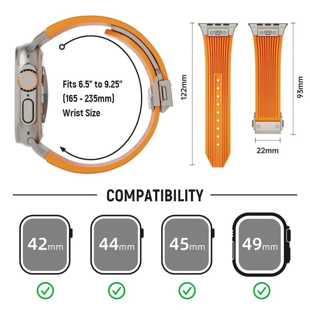 Sport Rubber Band for Apple Watch Ultra 3 2 49mm Series 11 10 46mm Soft Strap for Iwatch 9 8 7 6 5 4 SE 3 44mm 45mm Bracelet