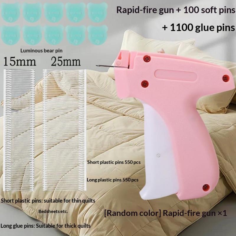 Etikettierpistole Quilt-Halter Anhängerpistole Weiches Silikon Nadeloser Schnappverschluss Einzelnadel Nähpistole Nicht-Verfolgung Blatt Anti-Rutsch Werkzeug