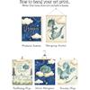 Silly Goose Gifts Let Him Sleep - Dragon Themed Wall Art Prints (Set of 4) Hanging Picture Nursery Kids Room Decor 8x10in
