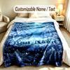 Fantasy Magie Thema Individuelle Decke Personalisierter Name & Text Maßgeschneiderte Weiche Warme Überwurfdecke Heimdekoration