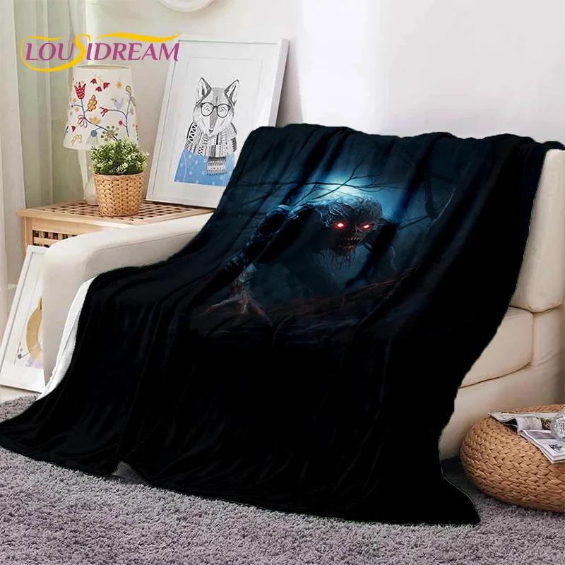 Gothic Horror Monsters Demon Skull Soft Flannel Blanket for Beds Bedroom Sofa Picnic,Throw Blanket for Cover Outdoor Leisure Nap