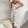 Bow Velvet Suspender Skirt Set Printed Lace Sexy Nightdress