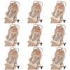 Breathable Double Sided Infant Strollerette Backrest Cosy Dotted Backing Reversible Pram Seat Linerboard for Car Seat Swing