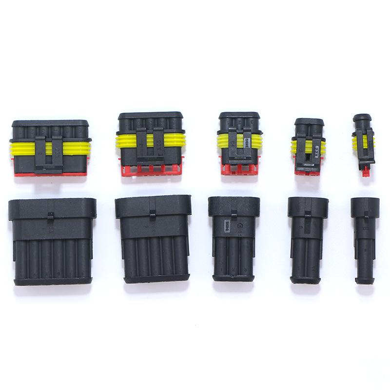 1.5mm Waterproof Auto Electrical Connectors 622 Pieces 1/2/3/4/5/6 Pin Male Female Pair Terminals with Silicone Sealing Plugs