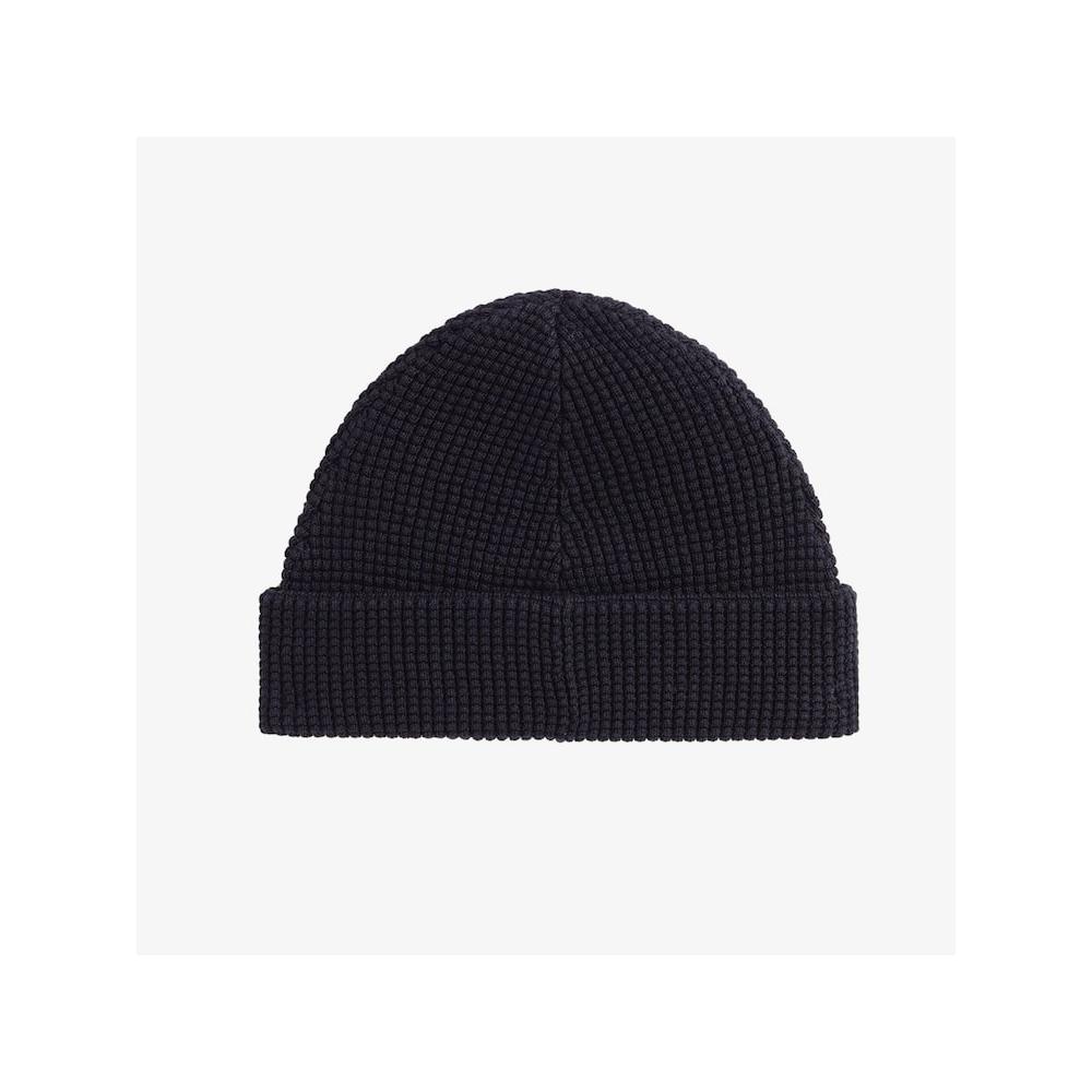 Fred Perry Waffle Knit Cotton Beanie   Black Cfpu2438130 102 qzgCfpu2438130 102