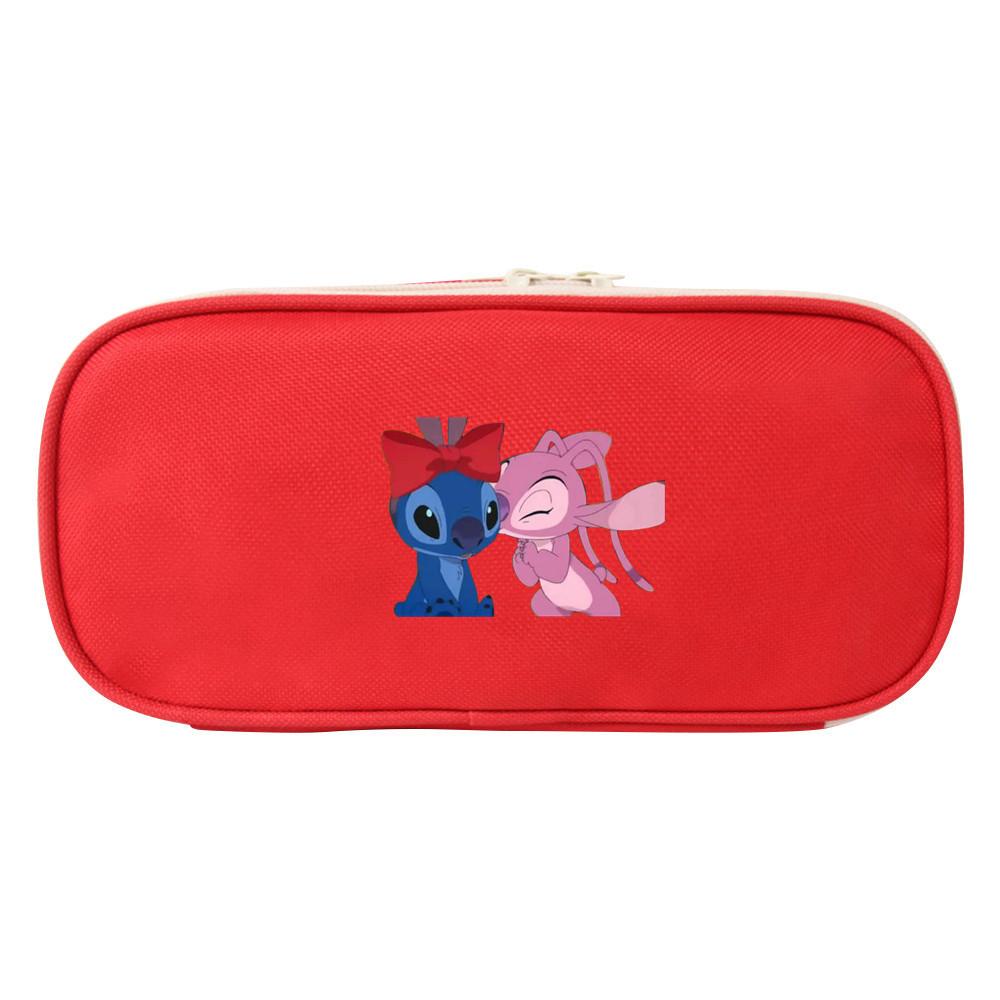 Stitch Colorful Pencil Case Canvas Storage Bag For Elementary School Students