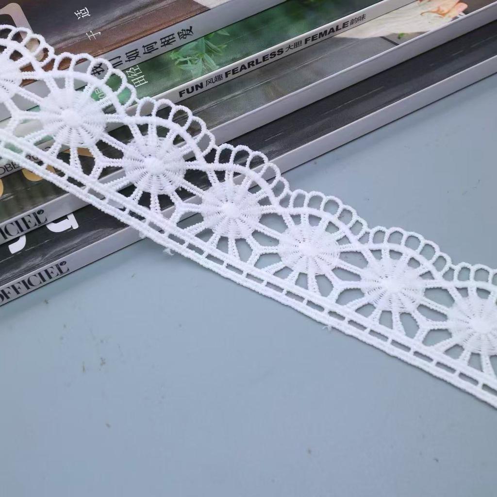 4Cm Water-Soluble Embroidery Lace, New White Milk Silk Lace, Skirt Clothing Lace Accessories