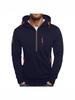 New Spring/Autumn Multi-Pocket Hooded Pullover Sweatshirt with Zipper