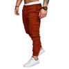 Men's Spring and Autumn Long Pants Fashion Casual Drawstring Elastic Pants Solid Trousers with Pockets