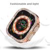 Diamond Cover For Apple Watch Case Ultra/Ultra 2 49mm Accessories Protector Diamond Hard PC Bumper Frame iWatch Protective Cases