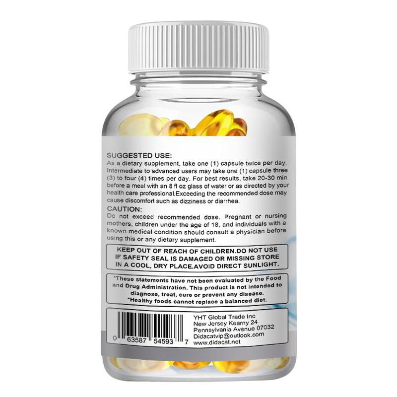 Hohe Absorption Magnesium 200 mg Nahrungsergänzungsmittel, 120 Weichkapseln pro Flasche