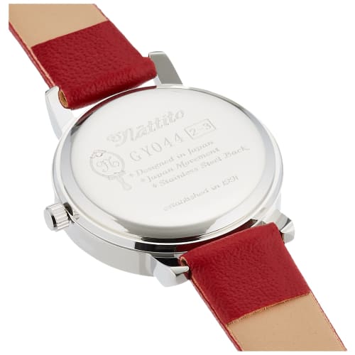 Fieldwork Lovely Analog Watch with Silver Leather Strap, GY044-4, Women's, Red