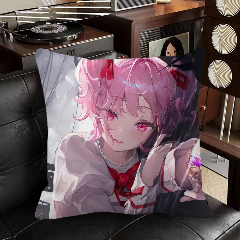 Kaname Madoka Mahou Shoujo Madoka Magica Anime Pillow Case Square Pillow Bedroom Sofa Leisure Comfort Cushion Home Decoration