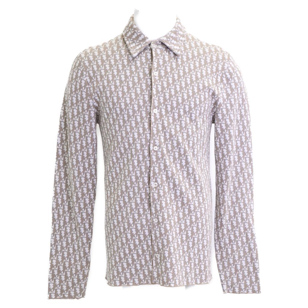 Dior [Excellent Condition/Domestically Authorized] 023M550AT099 Oblige All-Over Print Long Sleeve Shirt/ Tops S BrownUsed