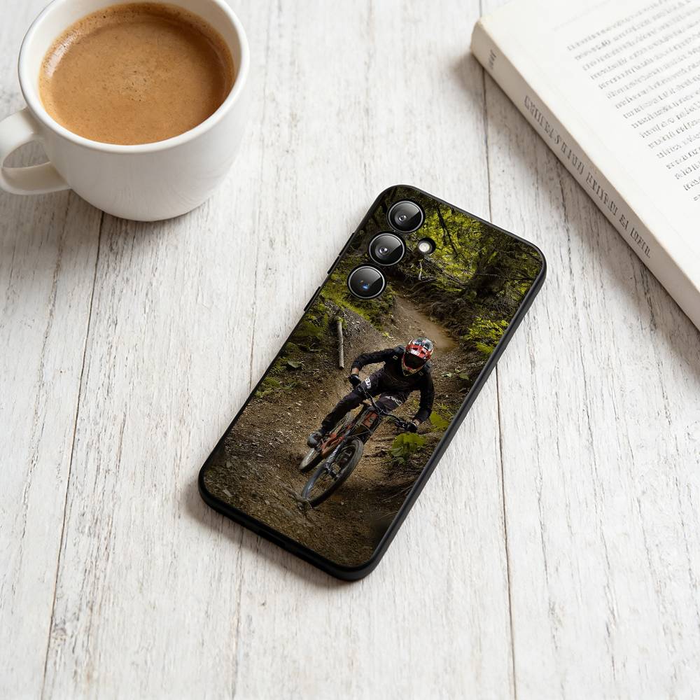 D-Downhill MTB Handyhülle Für Samsung Galaxy A73,A72,A71,A70,A53,A52,A51,Weiche Silikon Schwarze Hülle