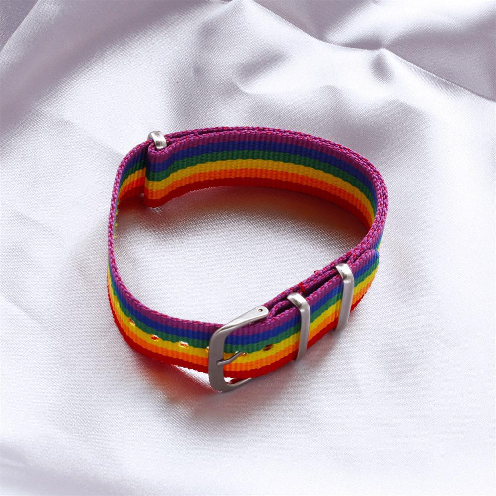 HyunA Style Buntes Herz Regenbogen Armreif - Trendiger Mädchenschmuck