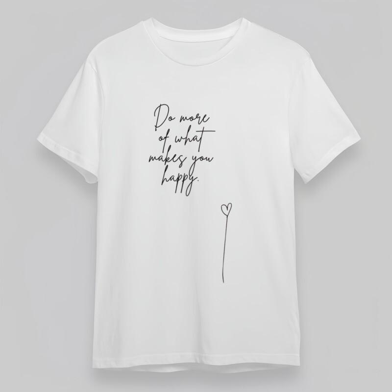 

Women s Plus Size Classic T-Shirt Do More What Makes You Happy Heart Balloon Tee XL