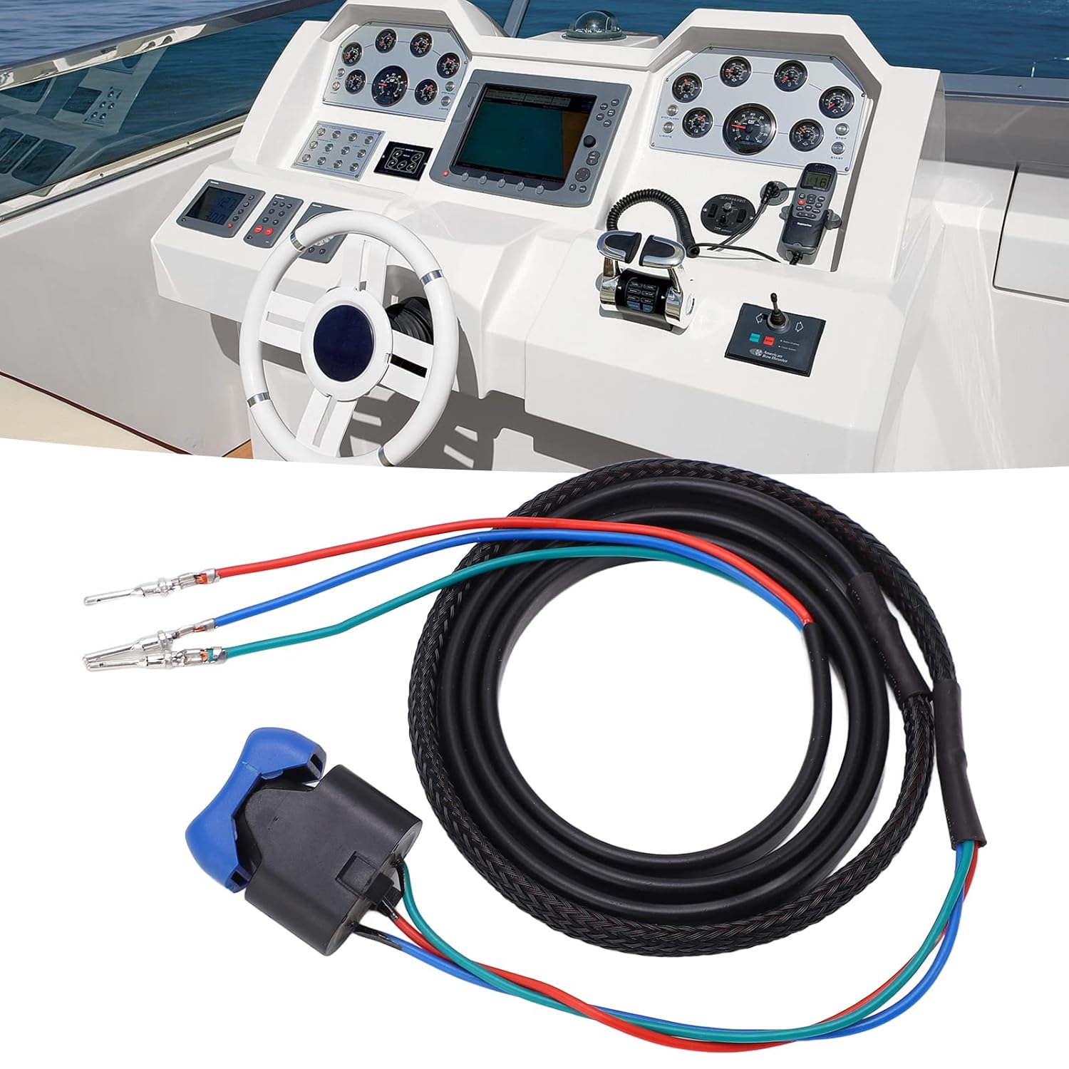 Power Trim Tilt Switch Assembly PVC 5006358 Replacement for Outboard Remote Control Box Outboard Trim Tilt Switch Assembly