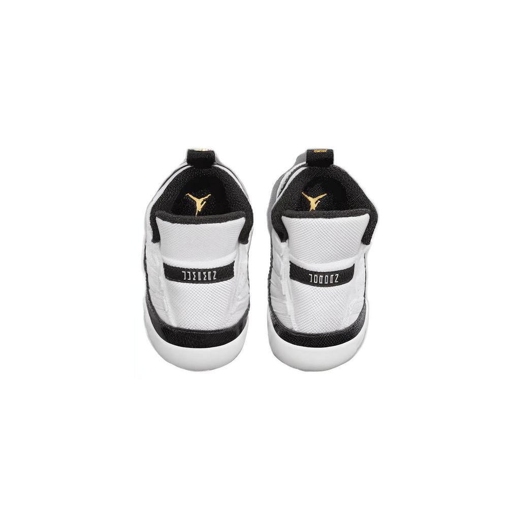 Jordan Air Jordan 11 Cushioning, Wear Resistant Mid top Toddler Shoes White Black Gold Infant And Toddler CI6165-170