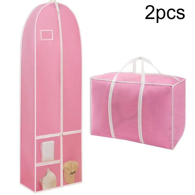 

2pcs Dress Storage Bag Wedding Suit Wedding Dustproof Moisture-proof Handbag Storage Bag Non-woven