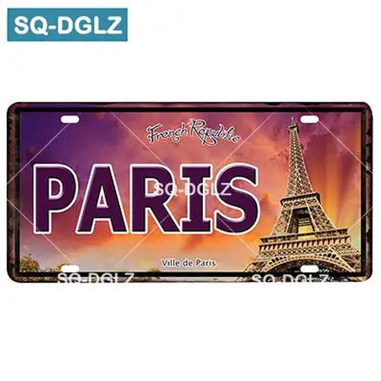 BARCELONA City License Plate Vintage Metal Tin Sign for Bar Home Wall Decor