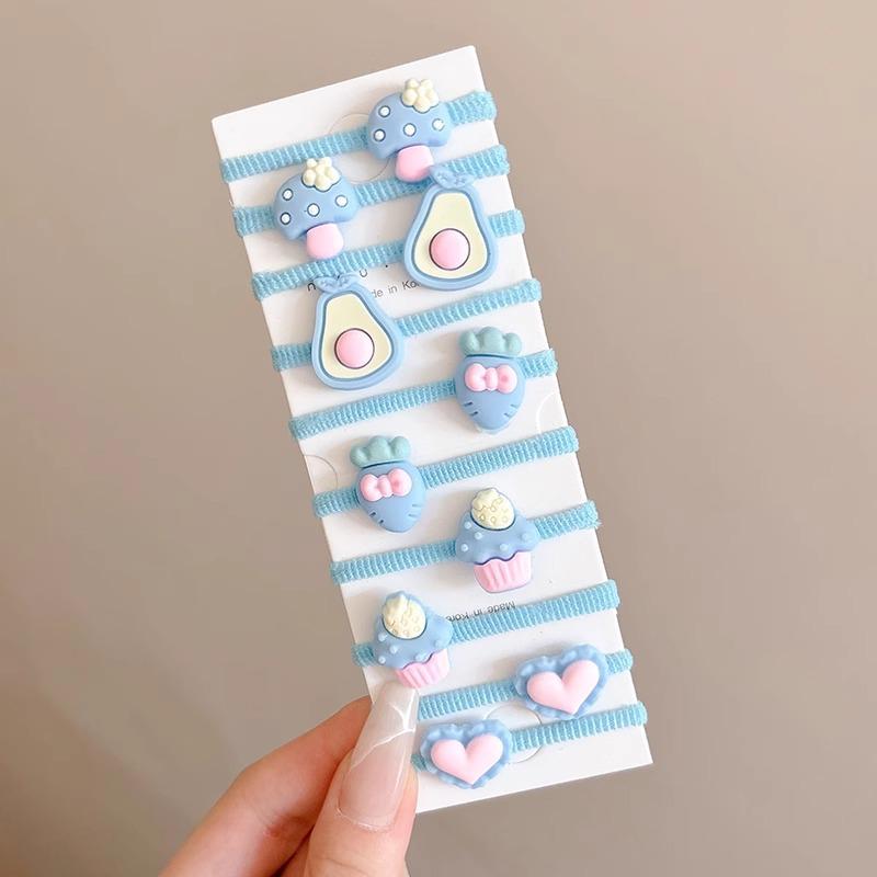 Elastice de păr colorate cu desene animate pentru copii - Drăguțe, elastice de cauciuc cu elasticitate ridicată și bentițe