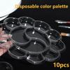 10 Pcs Disposable Gouache Oil Painting Palette Plum Blossom Shape Painting Art Palette Washable Watercolor Paint Palette