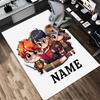 Custom Name Wolf Living Room Non-Slip Area Rug Soft Carpet for Bedroom Kids Playroom Sofa Office Home Decor Doormat